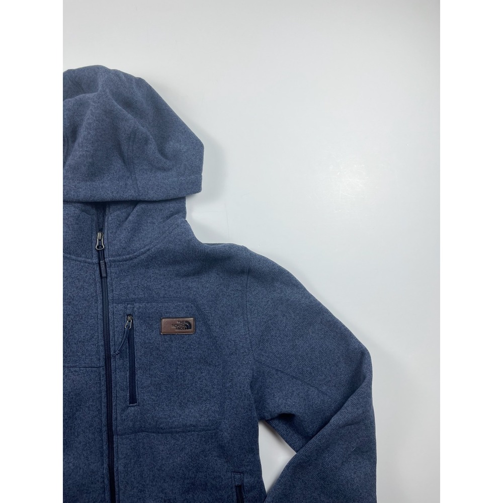 The North Face Gordon Lyons Full Zip Hoodie Mens Large Blue Fleece Jacket - Picture 7 of 12